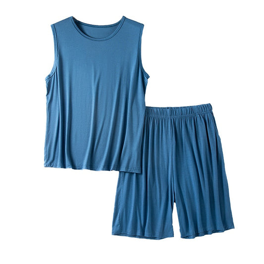 Shorts Chaleco Modal Hombre Verano Suelto Talla Grande sin Mangas