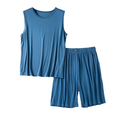 Shorts Chaleco Modal Hombre Verano Suelto Talla Grande sin Mangas