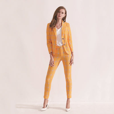 Traje Cuadros Amarillo Slim Fit - Chaqueta y Pantalón Entallado - Image 6
