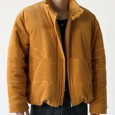 Chaqueta Acolchada de Cuello Alto en Pana Térmica para Invierno - Image 12