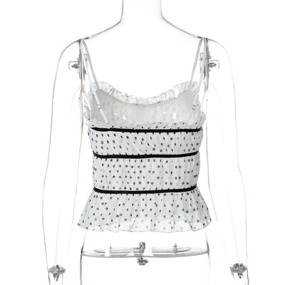Camiseta de Malla con Lunares - Diseño Sexy Escote Profundo - Image 15