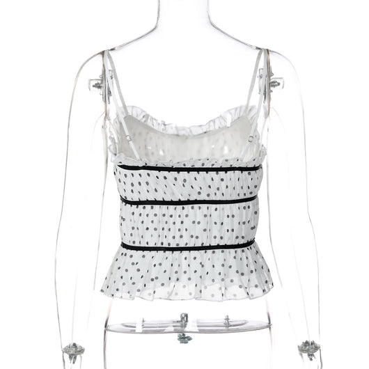 Camiseta de Malla con Lunares - Diseño Sexy Escote Profundo - Image 15