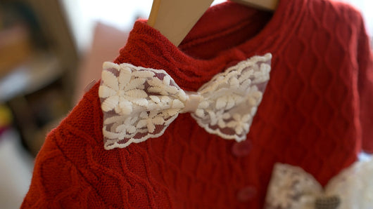 Cardigan Infantil con Moño de Encaje - Image 6