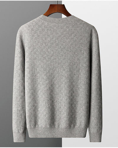 Suéter de Cachemira Gruesa para Hombre - Cuello Redondo Elegante para Otoño e Invierno - Image 20