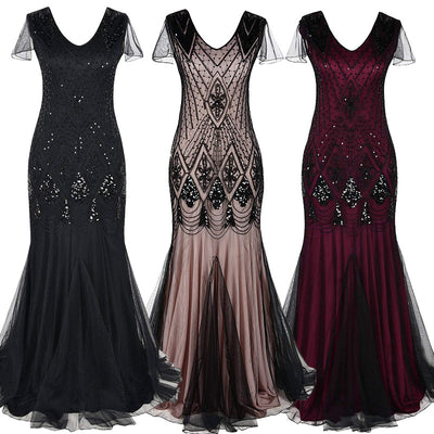 Vestido de Fiesta Talla Grande con Lentejuelas Estilo Vintage - Image 10