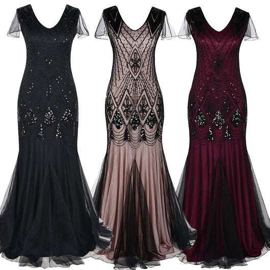 Vestido de Fiesta Talla Grande con Lentejuelas Estilo Vintage - Image 10