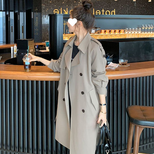 Abrigo Trench Ligero Midi para Mujer - Chaqueta Suelta Favorecedora Primavera - Image 5