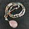 Natural Stone Powder Arrow String Necklace Water droplets