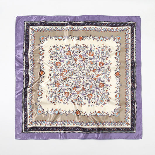 Pañuelo de Seda Artificial Estampado 90cm - Accesorio Versátil para Cualquier Ocasión - Image 3