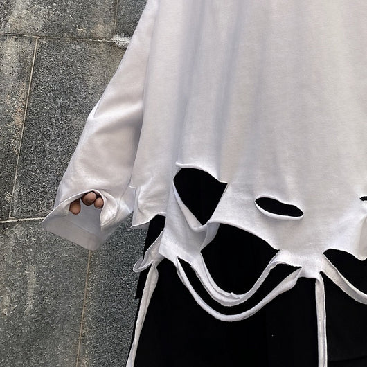 Camiseta Larga Ajustada con Detalles Calados - Manga Larga - Image 14