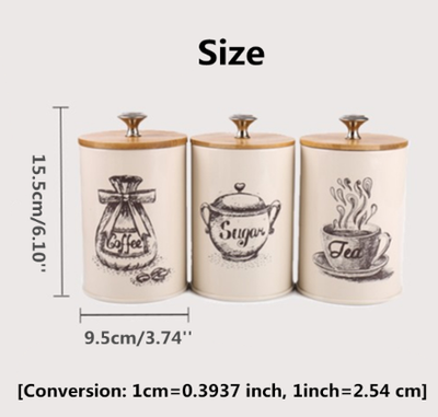 Set de 3 Frascos de Almacenamiento para Té, Café y Azúcar - Image 19