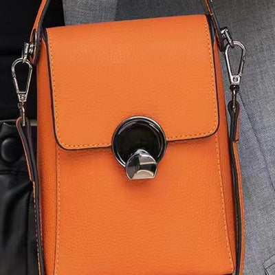 Bolso Bandolera de Cuero Genuino Estilo Coreano Multiuso - Image 18