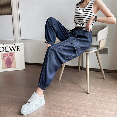Pantalones Harem Denim Tencel Versátiles - Image 7