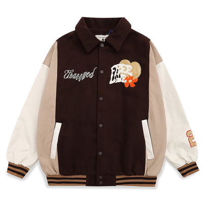 Jersey de Béisbol Holgado con Diseño de Corazón Estilo Street