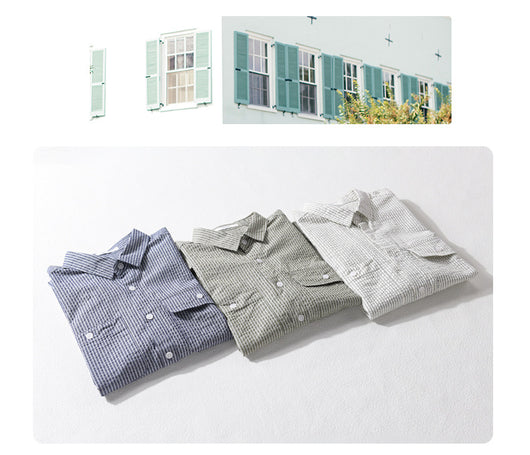 Camisa Casual de Algodón Manga Corta para Hombre - Versátil y Moderna - Image 8