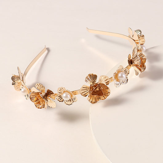 Diadema Dorada con Hojas Estilo Retro Minimalista - Image 5