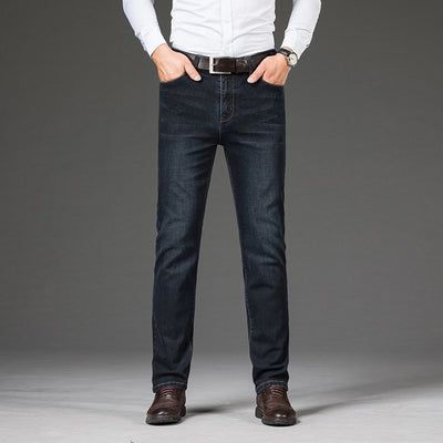 Pantalones Vaqueros Talla Grande para Hombre con Elasticidad y Corte Recto - Image 6