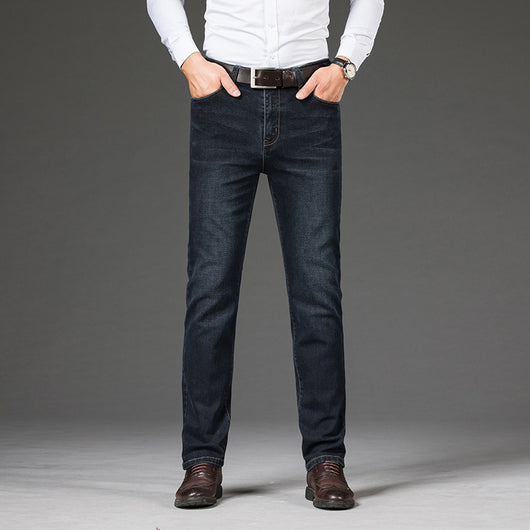 Pantalones Vaqueros Talla Grande para Hombre con Elasticidad y Corte Recto - Image 6