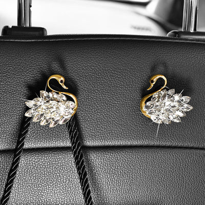 Gancho Decorativo Cisne Diamante para Interior de Auto - Image 2