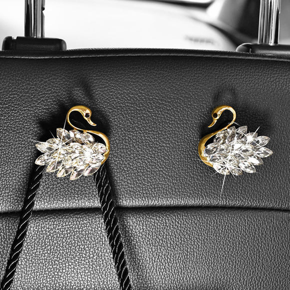 Gancho Decorativo Cisne Diamante para Interior de Auto