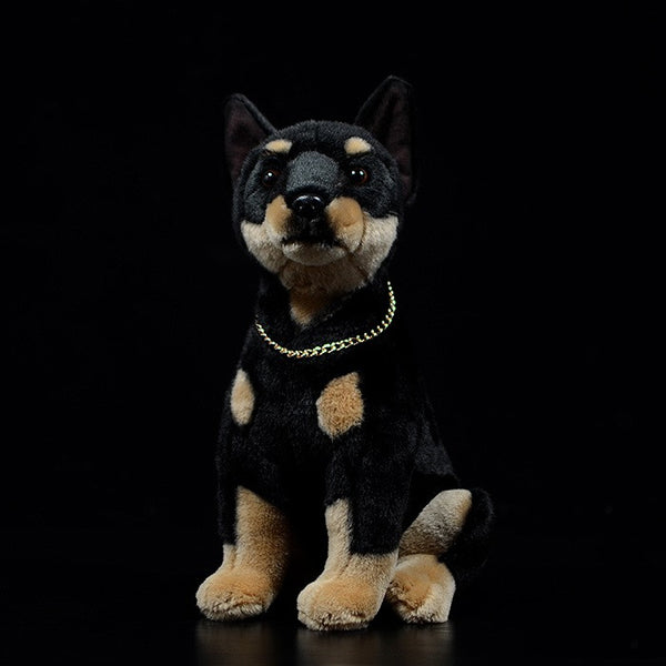 Figura Decorativa Doberman Realista - Juguete Simulado de Perro