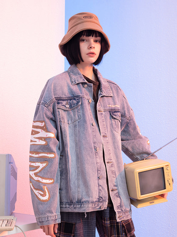 Chaqueta Denim Suelta Casual para Parejas