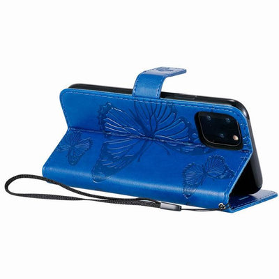 Funda de Cuero para Teléfono con Mariposa 3D, Soporte de Tarjetas y Cordón - Image 11