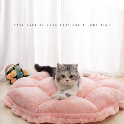 Cama Suave Floral para Mascotas Pequeños - Nido Acogedor para Perros y Gatos