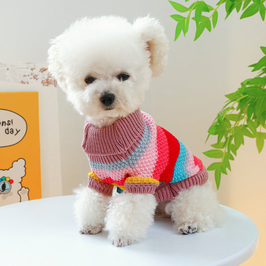 Suéter Arcoíris para Mascotas - Diseño de Rayas Cómodas - Image 12