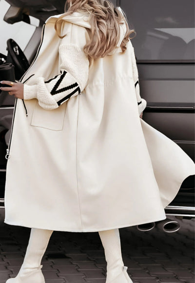Abrigo Impermeable con Capucha y Bolsillos - Chamarra Larga para Otoño e Invierno - Image 17
