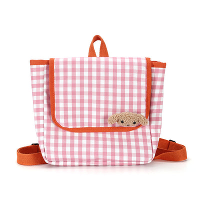 Mochila Infantil Estilo Vaquero a Cuadros - Image 4