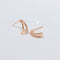 Women's Sterling Silver Plated Earrings New Gold Color Sleeping Free Pick Rose Gold Double Stud Earrings