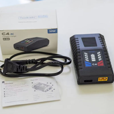 Cargador de Batería LiPo/LiHv/LiFe 50W 4A ToolkitRC C4 con Balance Automático - Image 4