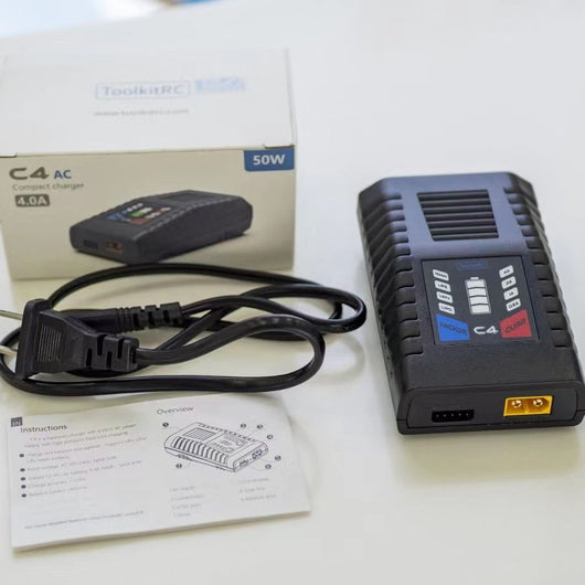 Cargador de Batería LiPo/LiHv/LiFe 50W 4A ToolkitRC C4 con Balance Automático - Image 4