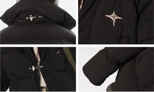 Chaqueta de Panadero con Detalles Metálicos Asimétricos - Image 13