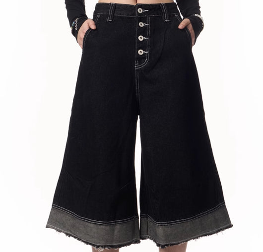 Pantalones Cortos Denim Estilo Retro Americano con Borde Deshilachado - Image 7