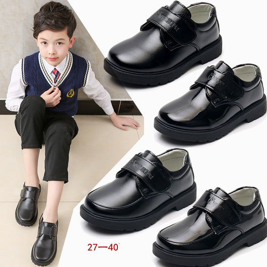 Zapatos de Cuero Negro con Brillo Espejo y Punta Redonda - Image 8