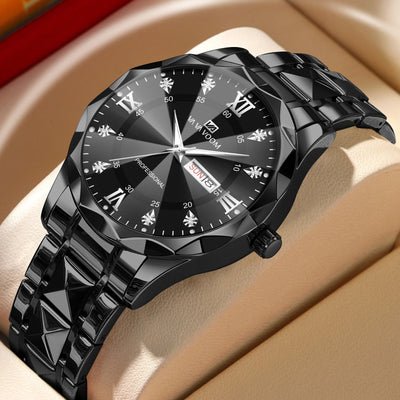 Reloj de Acero Tungsteno Resistente al Agua con Doble Calendario - Image 38