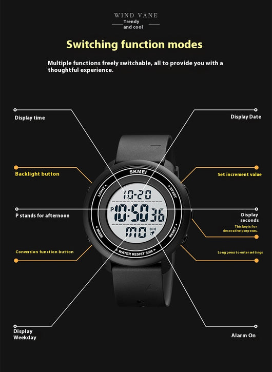 Reloj Deportivo Multifunción Qinglu para Aventuras al Aire Libre - Image 11