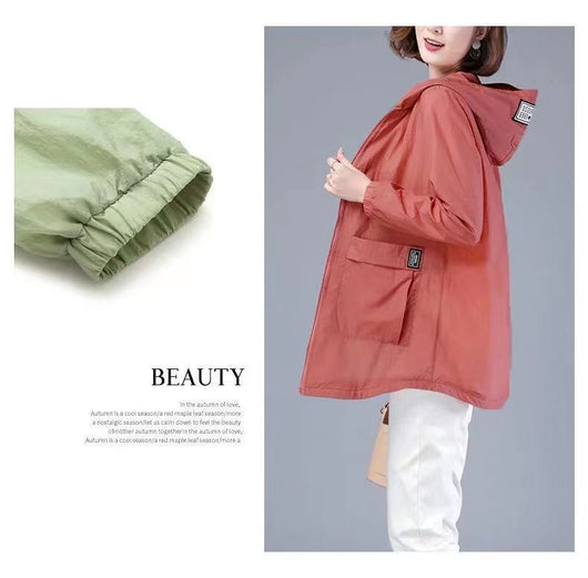 Chaqueta Protectora UV Suelta Talla Grande para Mujer - Image 28