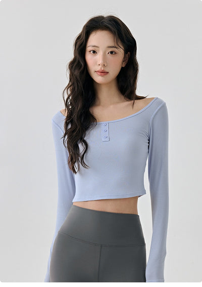 Top de Yoga Ajustado de Manga Larga - Diseño Reductivo para Fitness y Running - Image 22