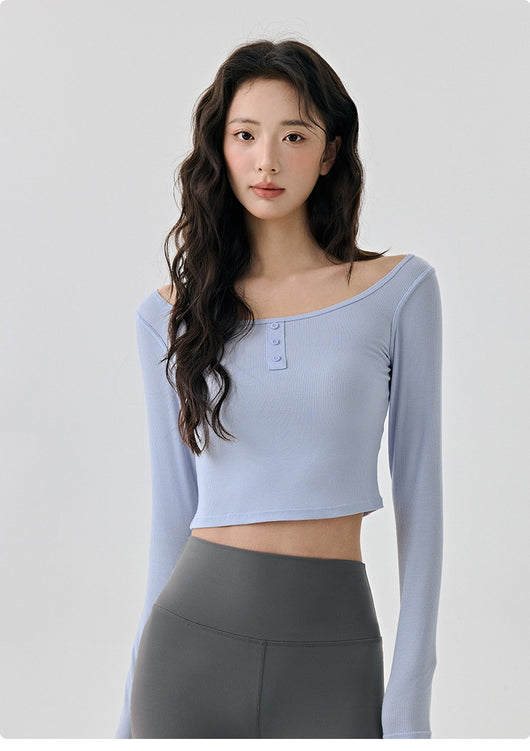 Top de Yoga Ajustado de Manga Larga - Diseño Reductivo para Fitness y Running - Image 22