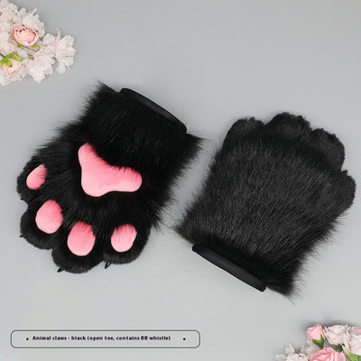 Guantes de Felpa Artesanales para Disfraz de Bestia - Garras Peludas Roleplay - Image 7