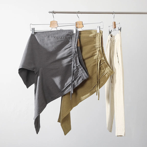 Pantalones Capri de Lino y Algodón Transpirables - Estilo Casual