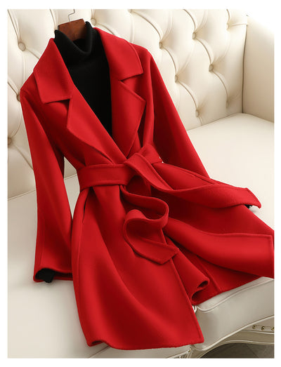 Abrigo Reversible de Cachemira Mediano para Mujer - Image 13