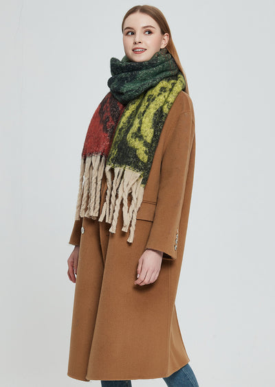Bufanda Jacquard Paisley con Flecos Gruesos - Image 17