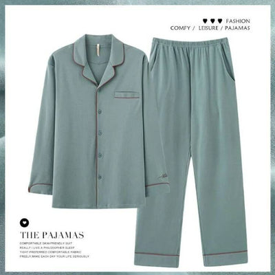 Pijama Minimalista de Manga Larga para Hombre - Image 18