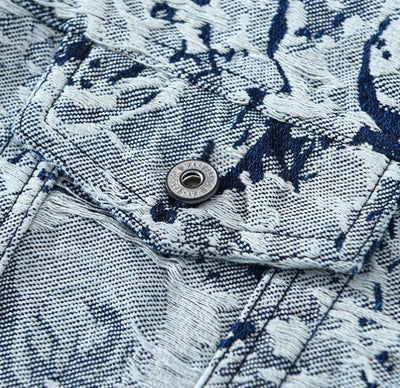 Chaqueta Denim Jacquard para Hombre - Diseño Moderno y Versátil - Image 13