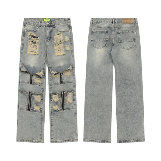 Pantalón de Trabajo Denim Recto con Bolsillos - Image 4