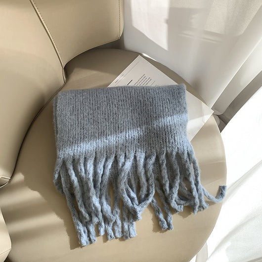 Rebozo de Cuadros con Flecos Extra Grueso para Mujer - Image 9